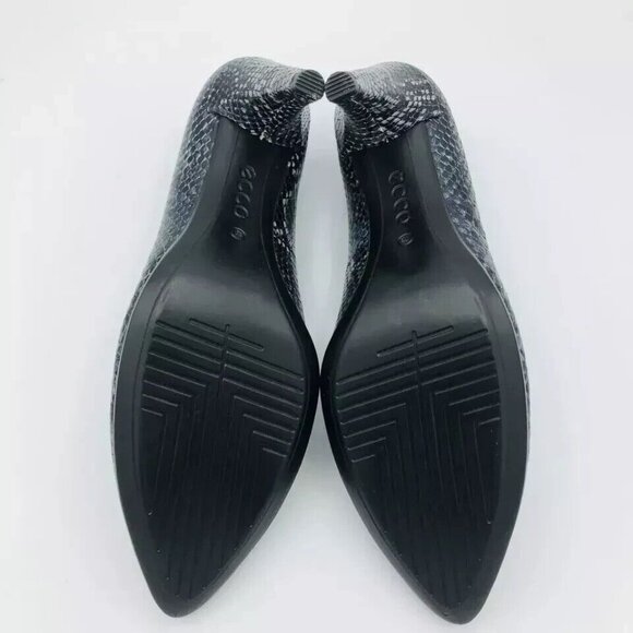 ECCO Womens Shoes Size 9 / EU40 Heels Danish Design Snake Animal Pointed Toe - Picture 9 of 11